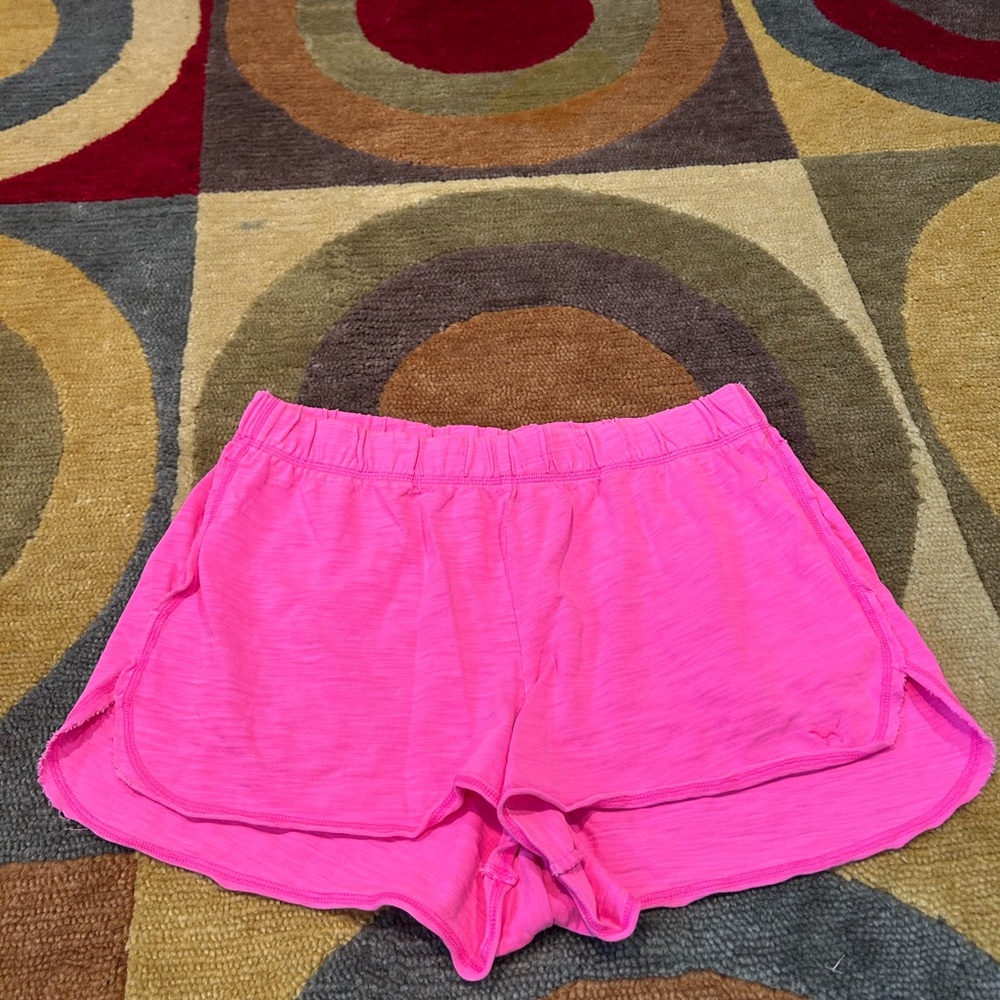 Victoria’s Secret PINK Dog Bright Neon Pink Lightweight Lounge Shorts Size Large